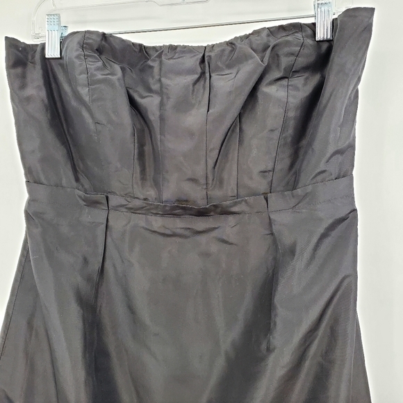 J. Crew Silk Taffeta Gracen Black Strapless Cocktail Dress - Picture 3 of 9
